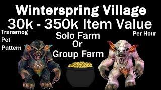 Winterspring / Jade Village Transmog Gold Farming! Solo Farm or Group Farm!