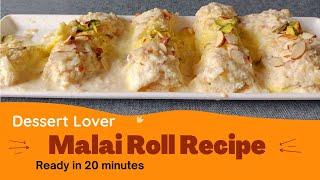 Malai Roll l Quick Dessert Recipes l Weekend Cooking Studio