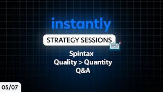 Cold Email Strategy Sessions: Spintax, Quality Over Quantity & Q&A