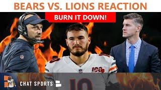 Chicago Bears MELTDOWN In Loss vs. Lions: Fire Matt Nagy, Fire Ryan Pace, Mitch Trubisky CHOKES