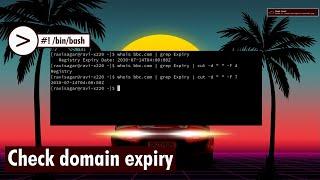 Shell script to check domain expiry