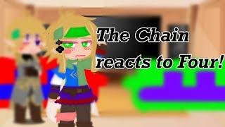 The Chain reacts to Four! (Linked Universe) •Gg Redpanda• (Not finshed!!)