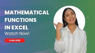 Mathematical Functions in Excel | Microsoft Excel For Beginners | Meritshot Tutorials