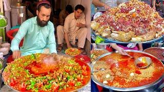 Peshawar Street Food Tour | Kabuli Beef Pulao +Tawa Fry Kaleji + Chana Chole + Food Tour