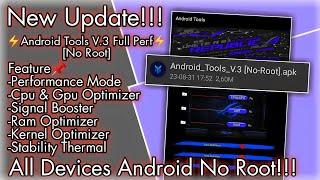 New Update..!!!Android Tools V3.1.1 Full Performance Cpu & Gpu| No Root