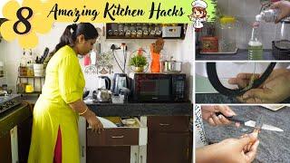 8 Amazing Kitchen Hacks | Space Saving, Time & Money Saving No Cost Kitchen Hacks | Happy Homemaking