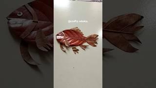 How to make leaf craft fish.#reels #shorts #crafty #crafty rebeka#art and craft#papercraft