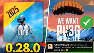 OFFICIAL ANNOUNCEMENT  | Pubg Lite 2025 Update 0.28.0 | Pubg Lite New Update | New Update Pubg Lite