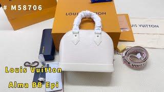 Louis Vuitton Alma BB Epi leather full review#M58706