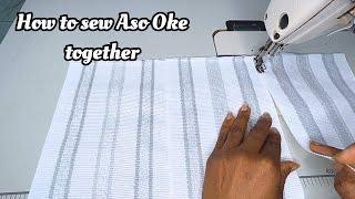 How to sew Aso Oke together