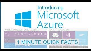 Introducing Windows Azure in 1 Minute