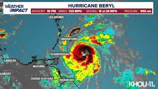 Tracking Hurricane Beryl: Latest forecast cone, spaghetti models and watches/warnings