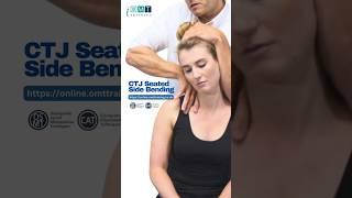 Cervicothoracic Junction Seated Side Bending Manipulation #cervicalspine #CTJ