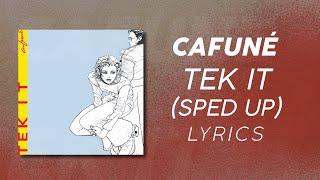 Cafuné - Tek It (Sped Up) (LYRICS) "I watch the moon" [TikTok Song]