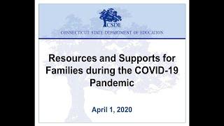 Resources and Supports for Families during the COVID-19 Pandemic