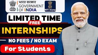 Government of India Internship 2025 | FREE to Apply | NITI Aayog Internship