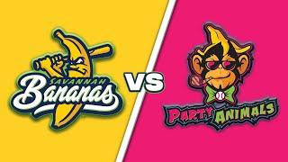 LIVE Banana Ball - Savannah Bananas vs Party Animals | CAN THE PARTY ANIMALS SWEEP 6 GAMES IN A ROW?