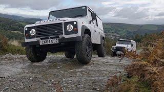 Electric Defender green laning.