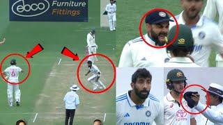 Jasprit Bumrah fight with Sam Konstas from Non Striker Heated Argument Ind vs Aus 5th Test