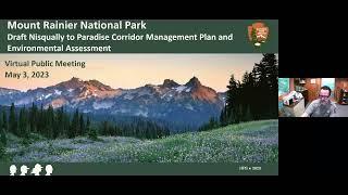 Nisqually to Paradise Corridor Management Plan: Public Meeting May 3, 2023