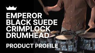 Emperor Black Suede Crimplock Drumhead | Remo