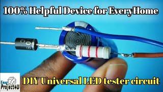 DIY Universal LED Tester | SMD LED tester | All LED Tester | easy project4u