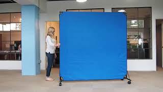 Versare's Portable Rolling Wall: The VP6 Canvas Partition