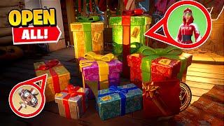 ALL Fortnite Winterfest gifts 2022 OPENED | FREE ITEMS