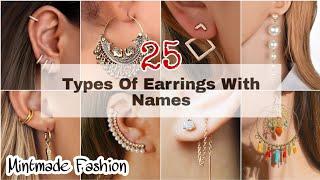 Types of earrings with name/Earrings names/Earrings designs gold artificial/Earring design for girls