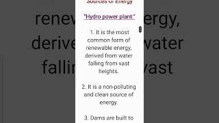 What is Hydro power plant? Class 10 Science