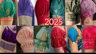 new model puff sleeves blouse design 2025/sleeves design/blouse ki design/puff blouse designs