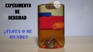 Experimentos de densidad - Torre de liquidos