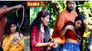 F.V.channel fake snake  prank with people