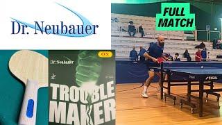 TABLE TENNIS MATCH WITH KUNG FU BLADE AND TROUBLE MAKER LONG PIPS OX BY LUCIO ZAMPIERI 