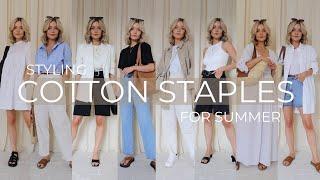 COTTON STAPLES FOR SUMMER | MIX & MATCH STYLING | NINA LEA CAINE