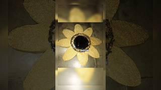 #diy hiasan dinding dari cermin, kardus, plastik glitter #handmade #homedecor #walldecor #lowbudget