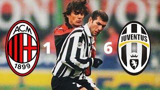 AC MILAN  1-6  JUVENTUS     Serie A 1997  GOALS & HIGHLIGHTS