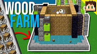 How To Build an AUTOMATIC WOOD FARM! [Minecraft Bedrock 1.21] Tutorial