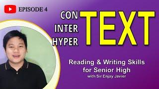 Reading and Writing Skills Ep.4 - Context, Intertext, and Hypertext