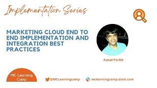 Marketing Cloud End to End Implementation and Integration