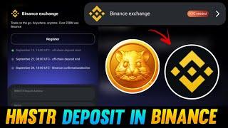 How to Deposit Hamster Kombat in Binance | HMSTR Withdrawal in Binance | No Gas Fee ?