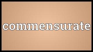 Commensurate Meaning