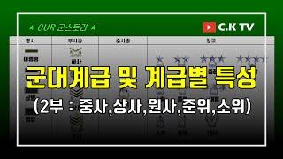 (2부) 군대계급 및 계급별 특성 (중사~소위) 육군의 계급별 특성에 대해서 알고 싶으신 분은 꼭 보세요~!!