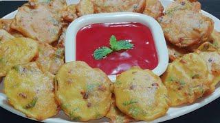 Super Crispy Fried Potato Slice | Aloo Pakora Recipe By Food Creation