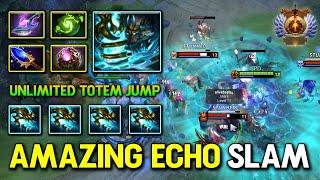 AMAZING ECHO SLAM MID Earthshaker Aghs Scepter + Refresher Orb Build 100% Nobody Can Survive DotA 2