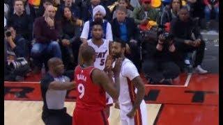 NBA James Johnson vs Serge Ibaka Fight 2018 Heat vs Raptors