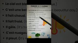 Talk about the weather in French|Learn and speak french with Alain and Moh #shorts