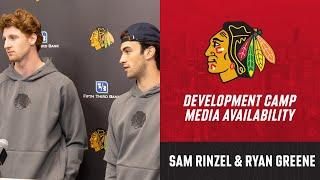 Sam Rinzel & Ryan Greene at Development Camp | Chicago Blackhawks