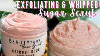 DIY WHIPPED BODY SCRUB Recipe for GLOWING SKIN | Exfoliating ROSE SUGAR