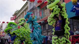 sf chinatown night market lion dance performance 2024 || LionDanceME [4K]